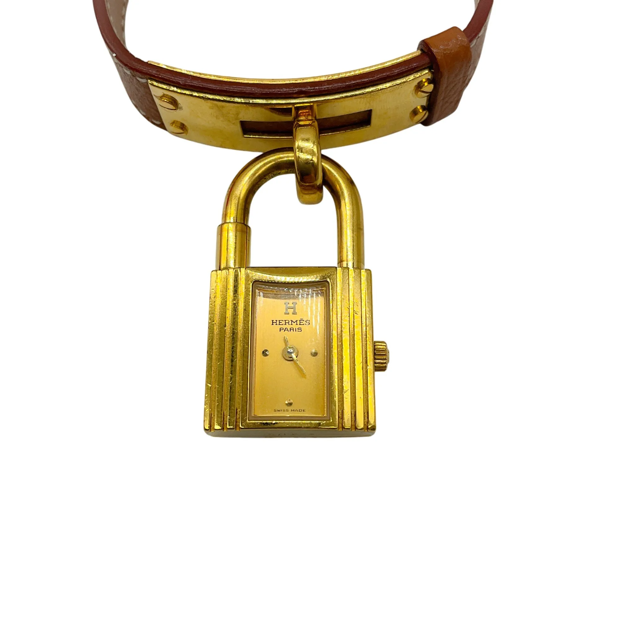 Hermes Natural / Gold Year 2000 Kelly Cadenas PM Watch