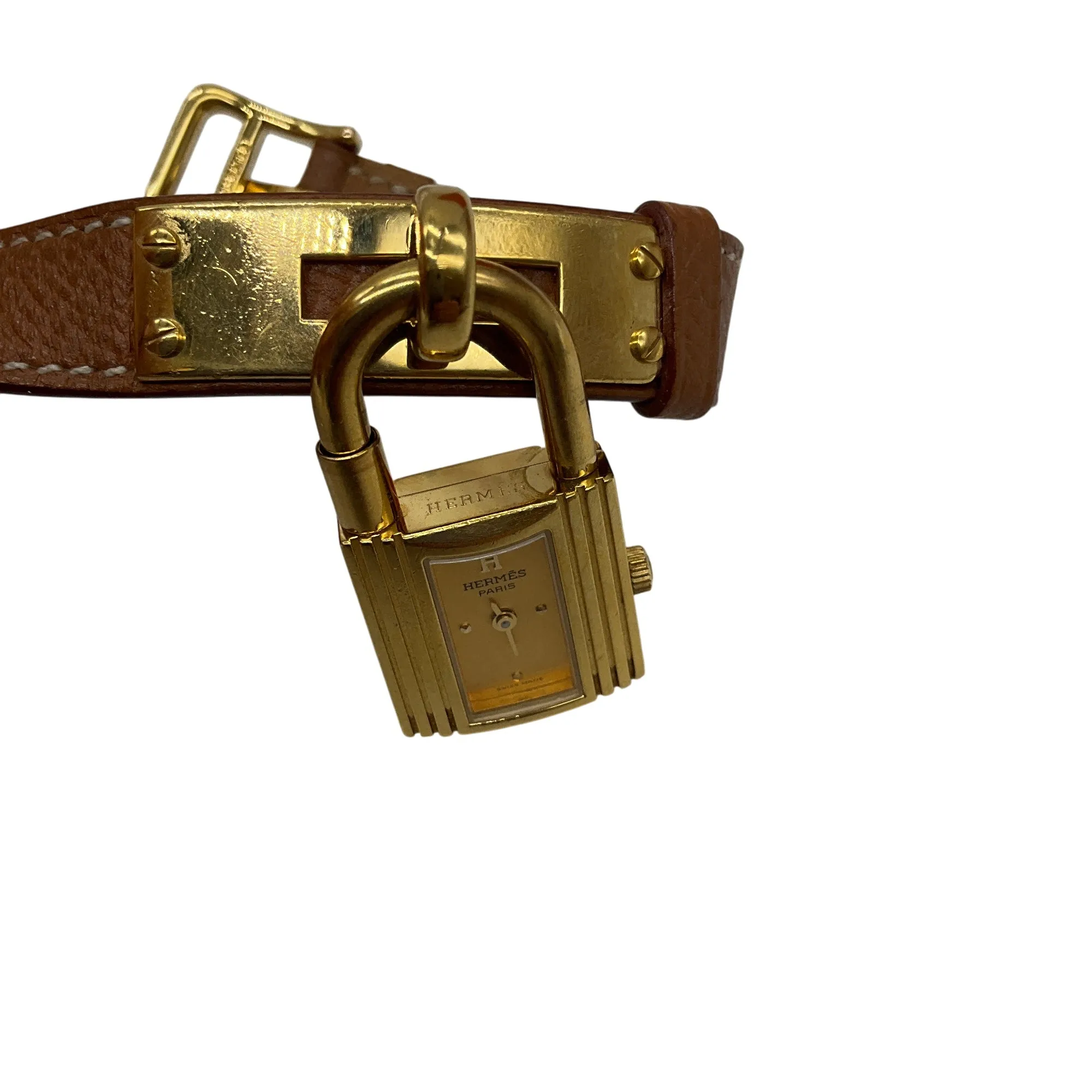 Hermes Natural / Gold Year 2000 Kelly Cadenas PM Watch