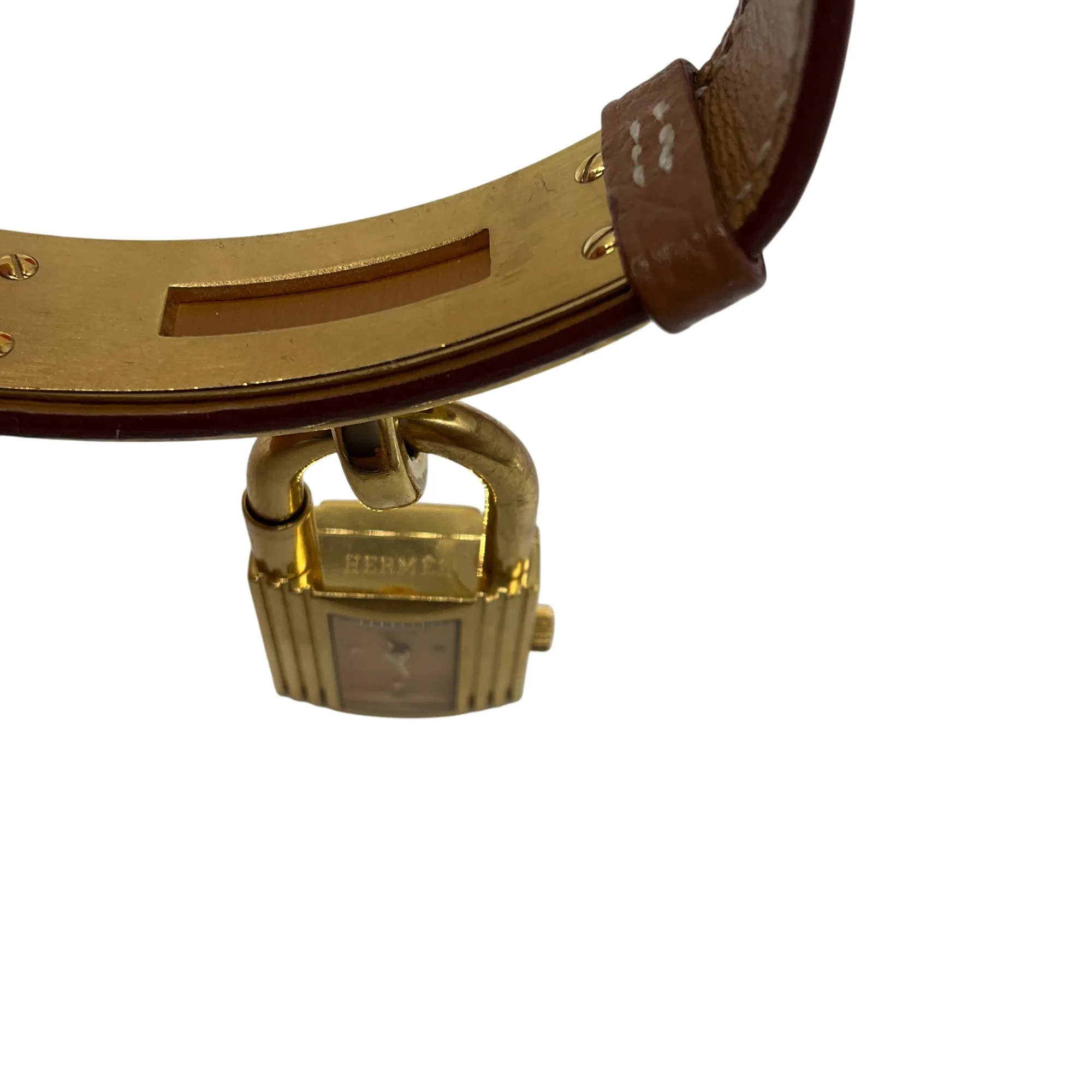 Hermes Natural / Gold Year 2000 Kelly Cadenas PM Watch