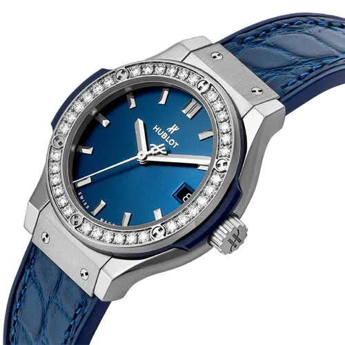 Hublot Classic Fusion Blue Dial Women 33mm 581.NX.7170.LR.1104