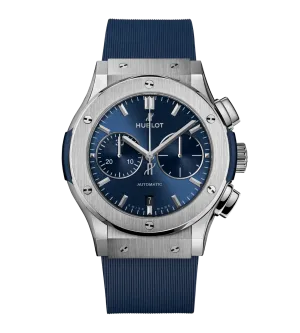 Hublot Classic Fusion Chronograph Titanium Blue, 45mm with Blue Dial