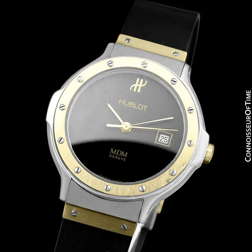 Hublot MDM Ladies Rubber Bracelet Luxury Sports Watch - Stainless Steel and 18K Gold