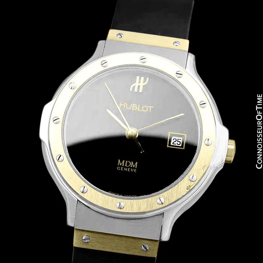 Hublot MDM Ladies Rubber Bracelet Luxury Sports Watch - Stainless Steel and 18K Gold
