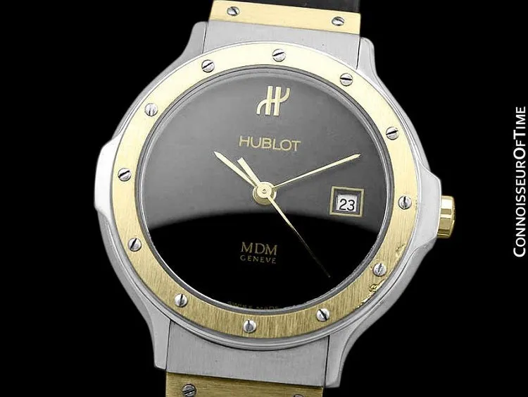 Hublot MDM Ladies Rubber Bracelet Luxury Sports Watch - Stainless Steel and 18K Gold