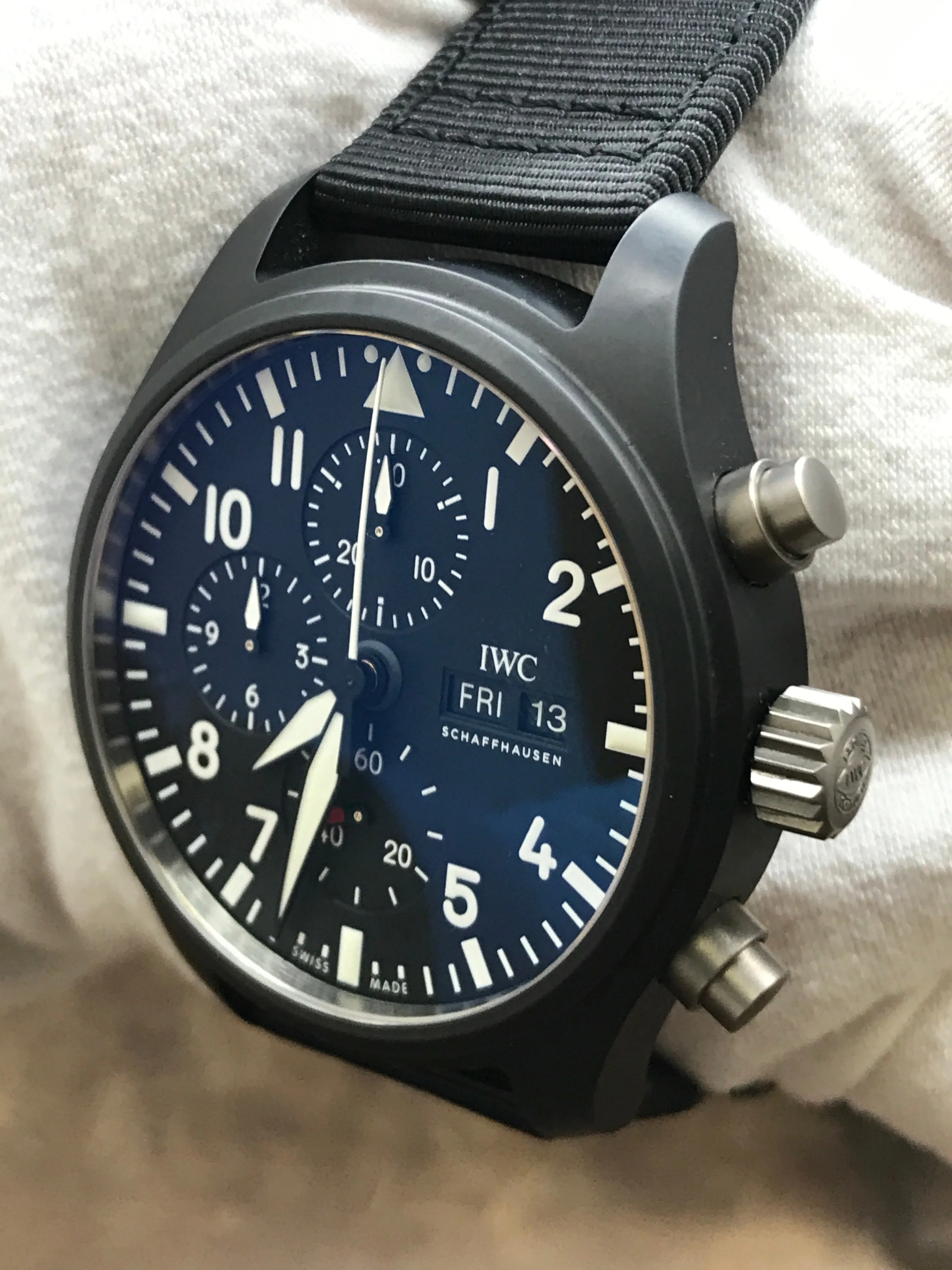 IWC Pilot Top Gun Chronograph IW389101 Black Dial Automatic Men's Watch
