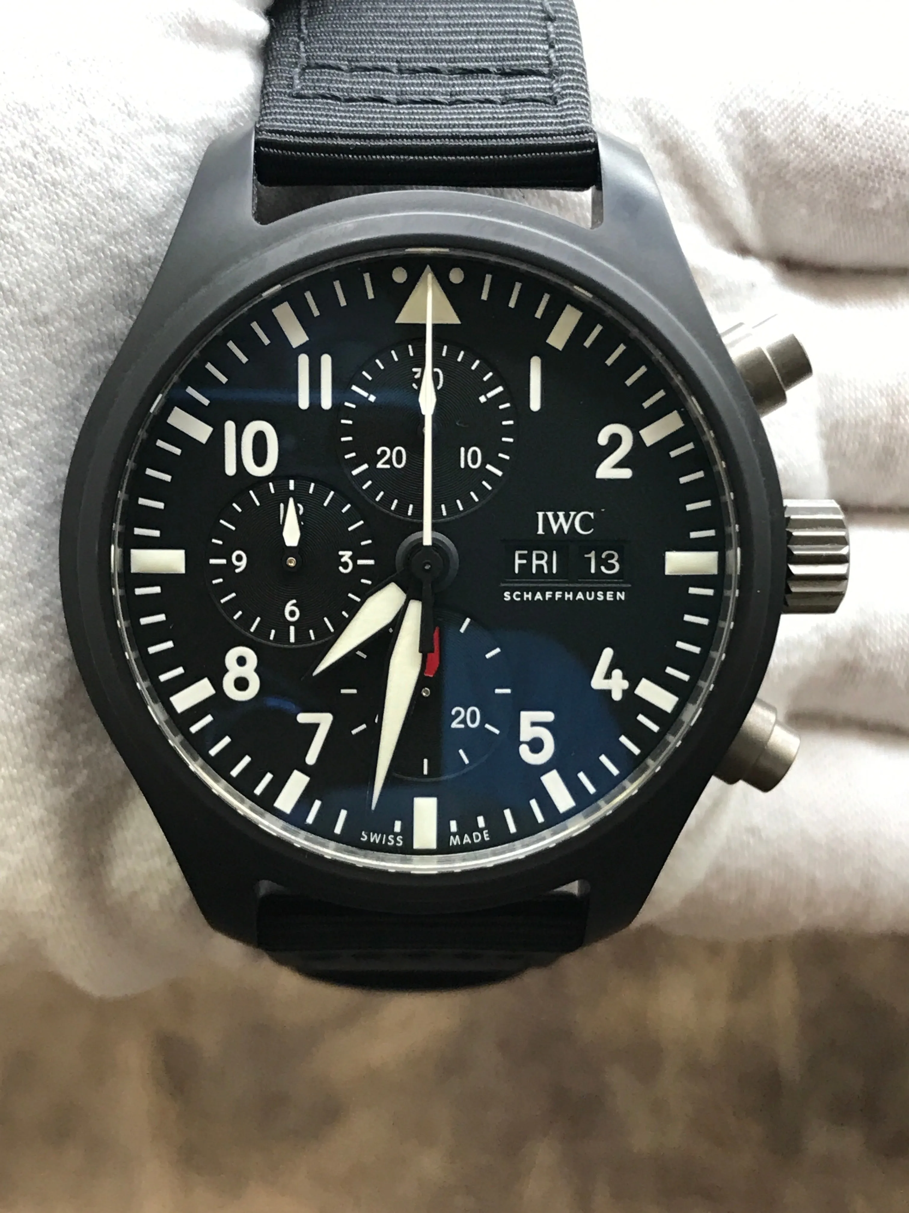 IWC Pilot Top Gun Chronograph IW389101 Black Dial Automatic Men's Watch
