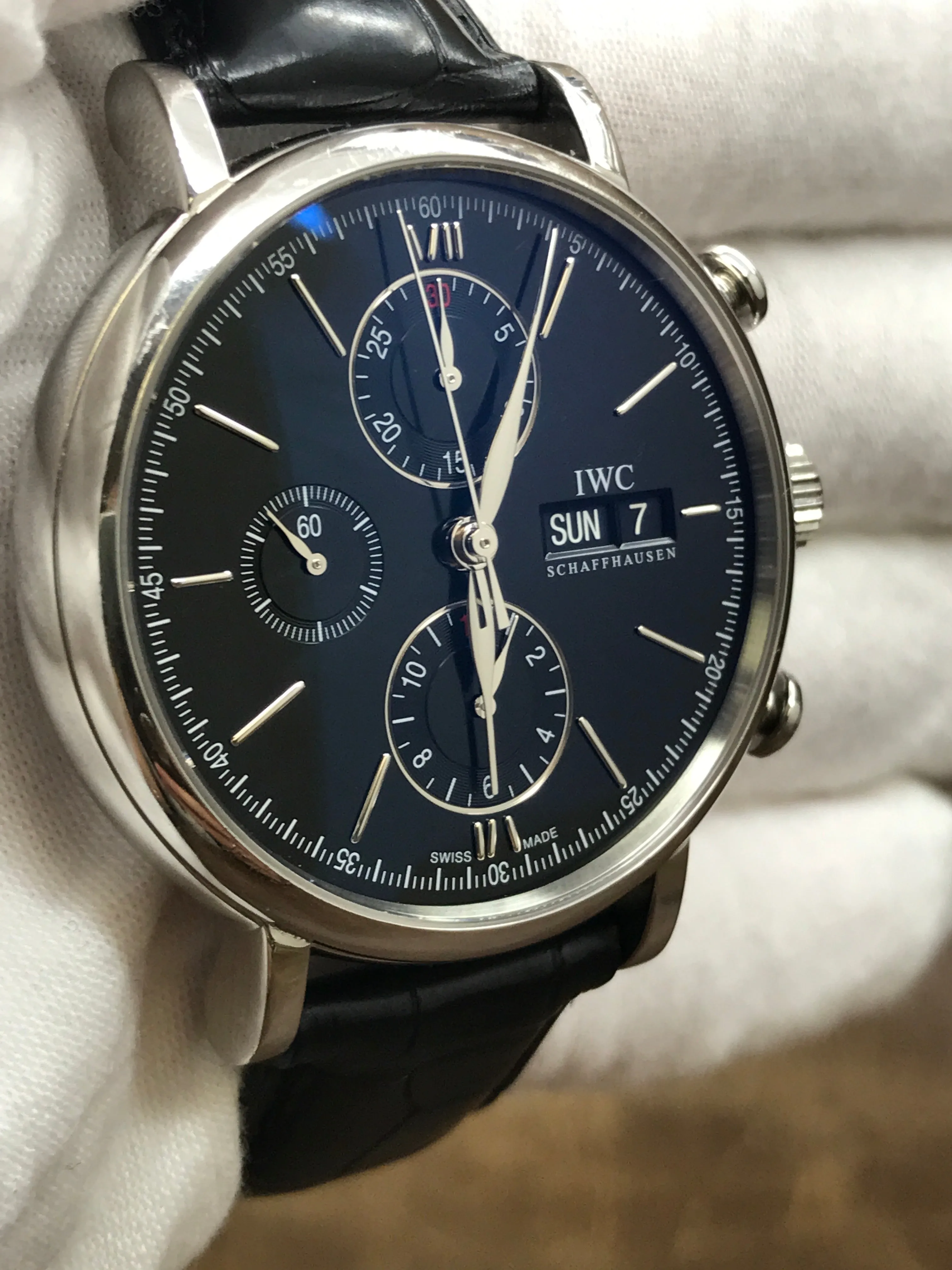 IWC Portofino Chronograph IW391008 Black Dial Automatic Men's Watch