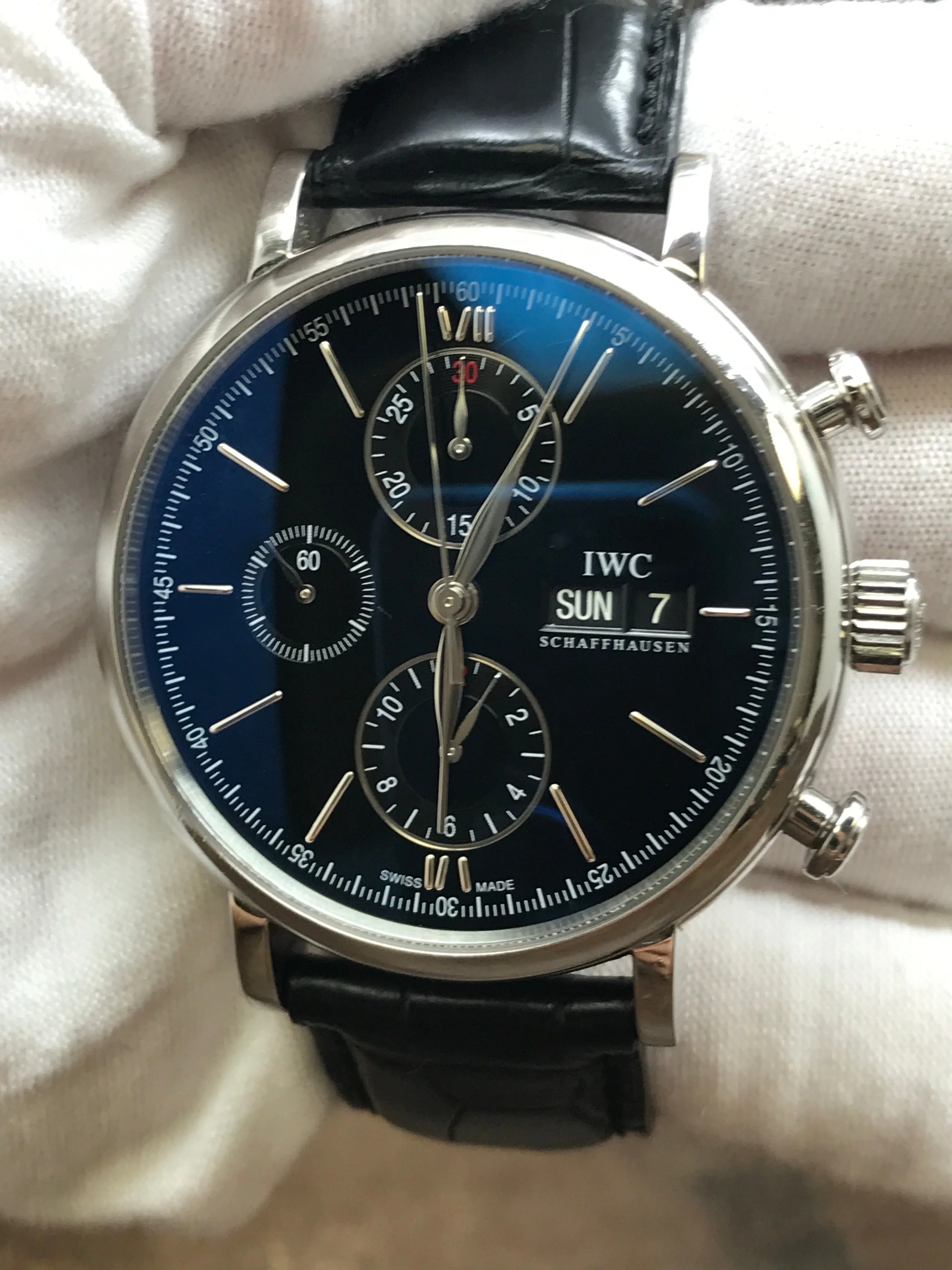 IWC Portofino Chronograph IW391008 Black Dial Automatic Men's Watch