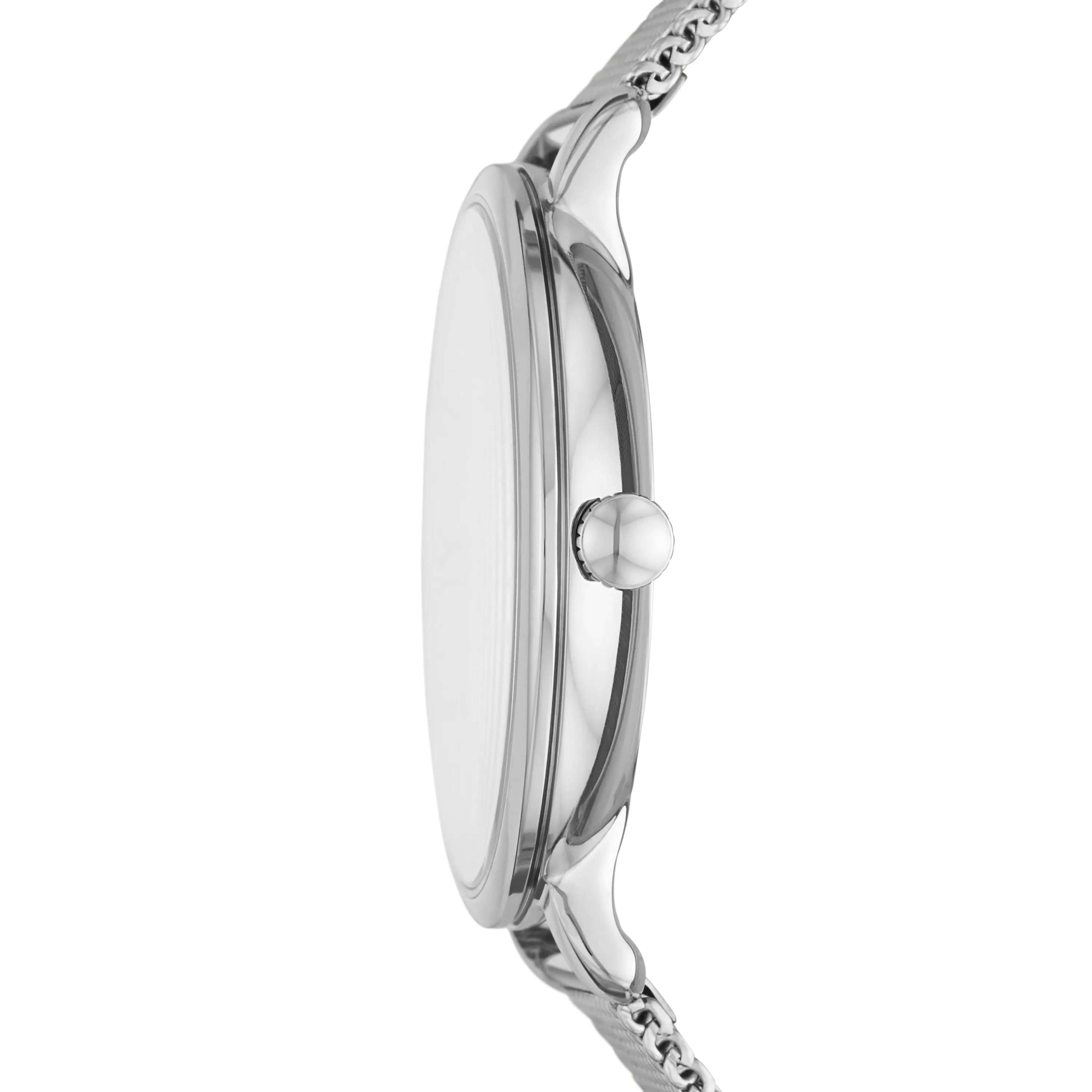 Jacqueline Three-Hand Date Stainless Steel Mesh Watch