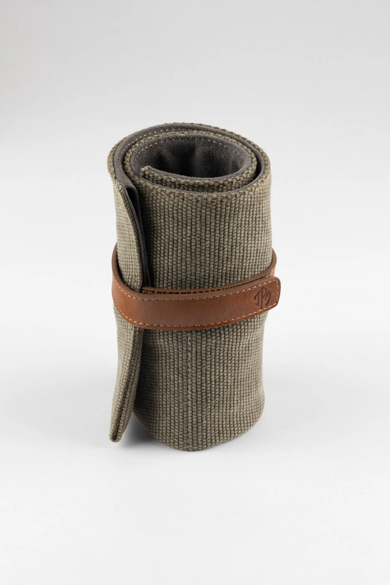 JPM Canvas Watch Roll with Suede Lining in GREY
