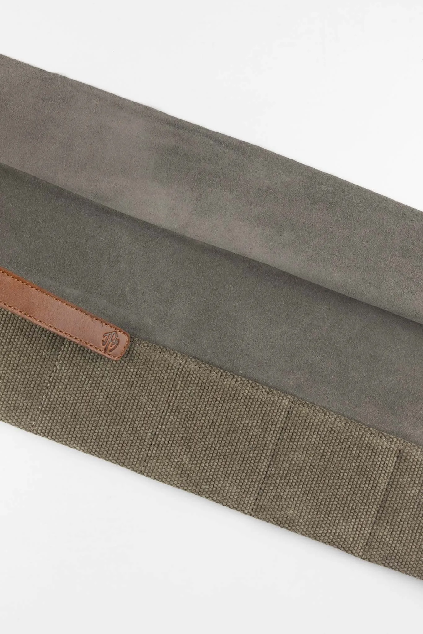 JPM Canvas Watch Roll with Suede Lining in GREY