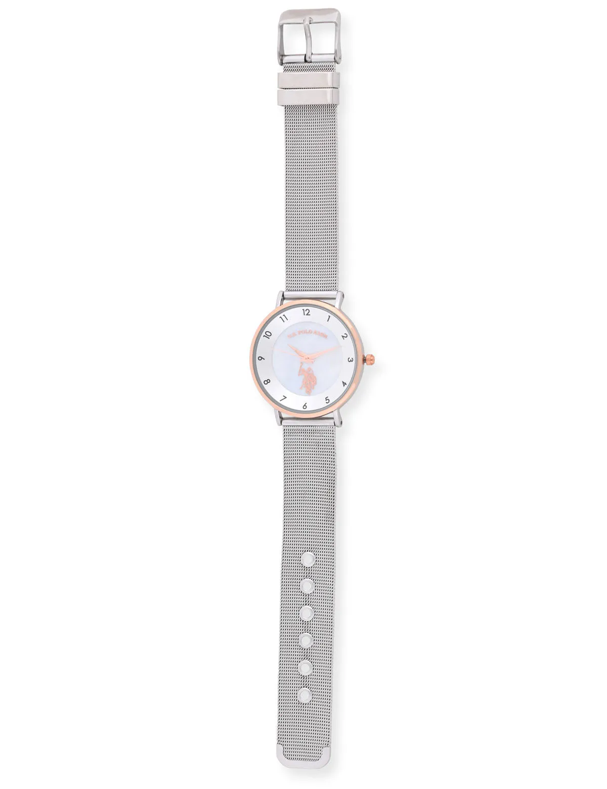 LADIES SILVER MESH STRAP WATCH