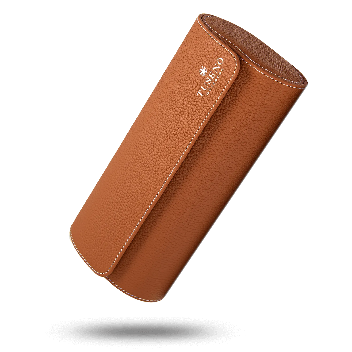 LEATHER WATCH ROLL – BROWN LYCHEE