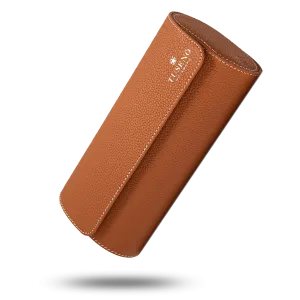 LEATHER WATCH ROLL – BROWN LYCHEE