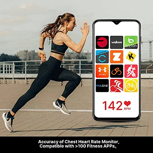 LIVLOV V6 Heart Rate Monitor Chest Strap Fitness Tracker IP67 Waterproof for Wahoo, Polar Beat, Strava, Zwift, Nike  Run Club, Support Bluetooth 5.0 and ANT , iPhone & Android Compatible