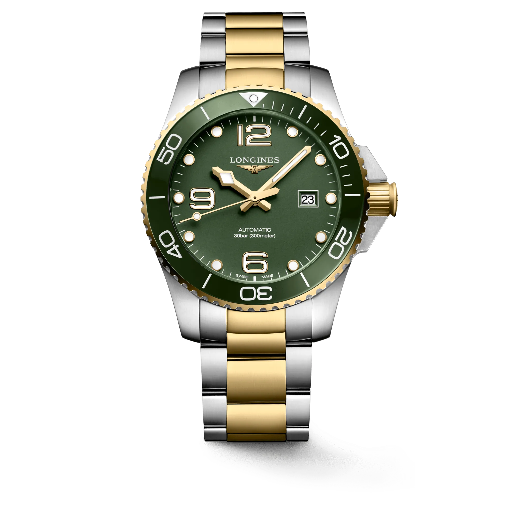 Longines HydroConquest 43mm Green-Gold Steel Men's Watch L37823067