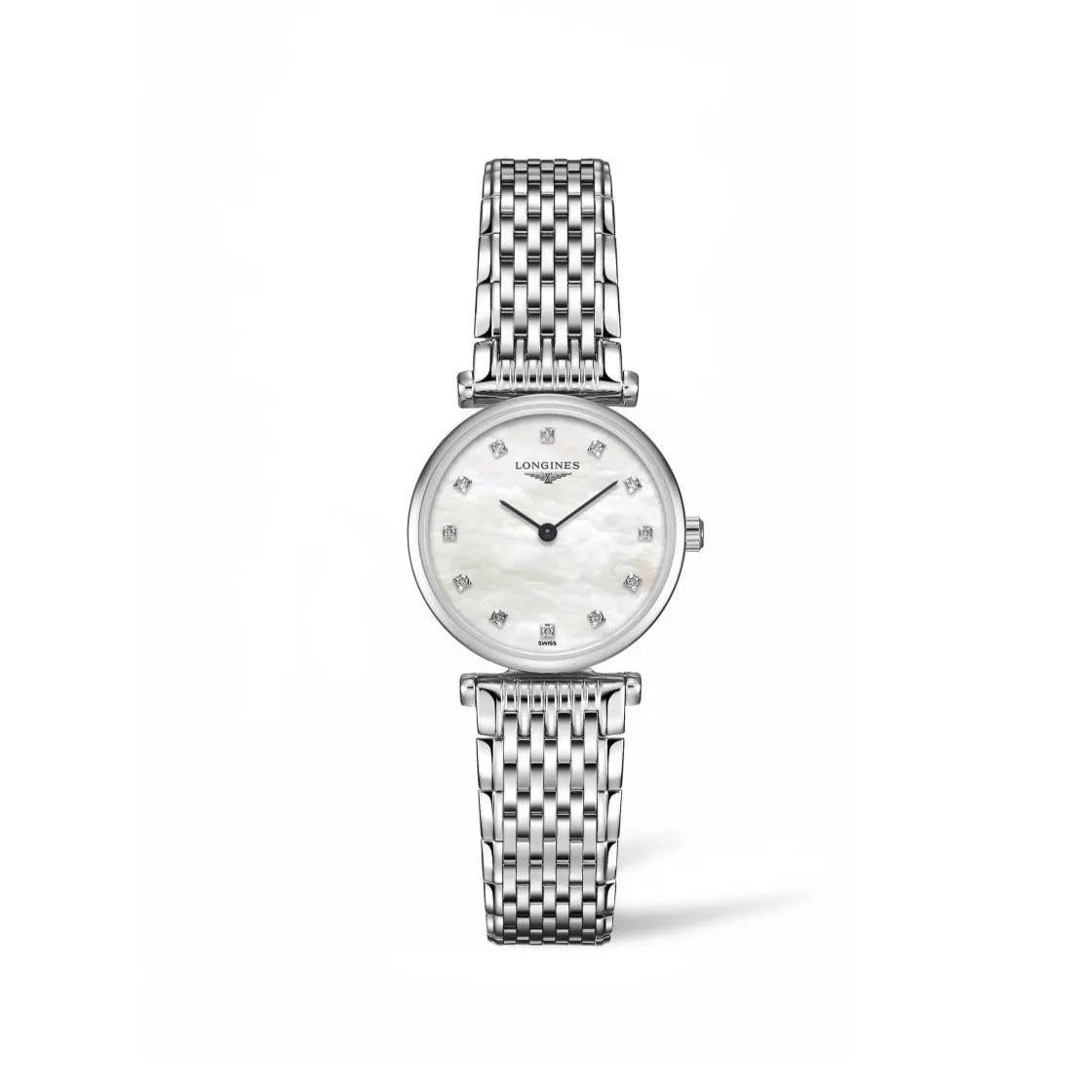 Longines La Grande Classique Collection 24mm Stainless Steel Ladies' Watch with Diamonds
