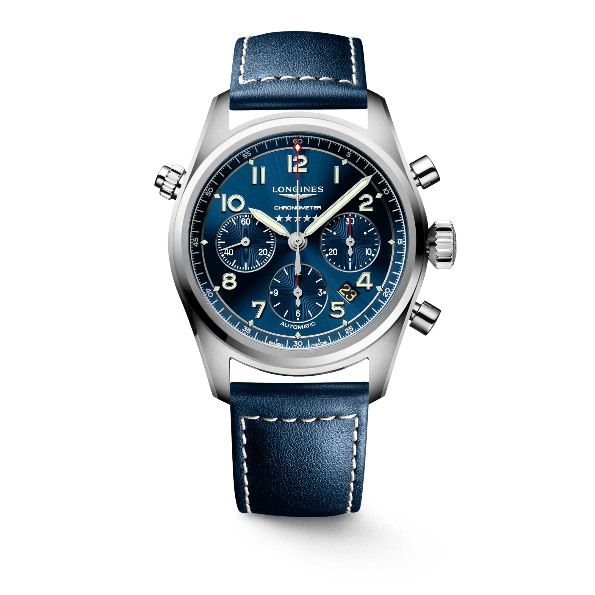 Longines Spirit 42mm Chronometer Blue Sunray Automatic Men's Watch L38204930