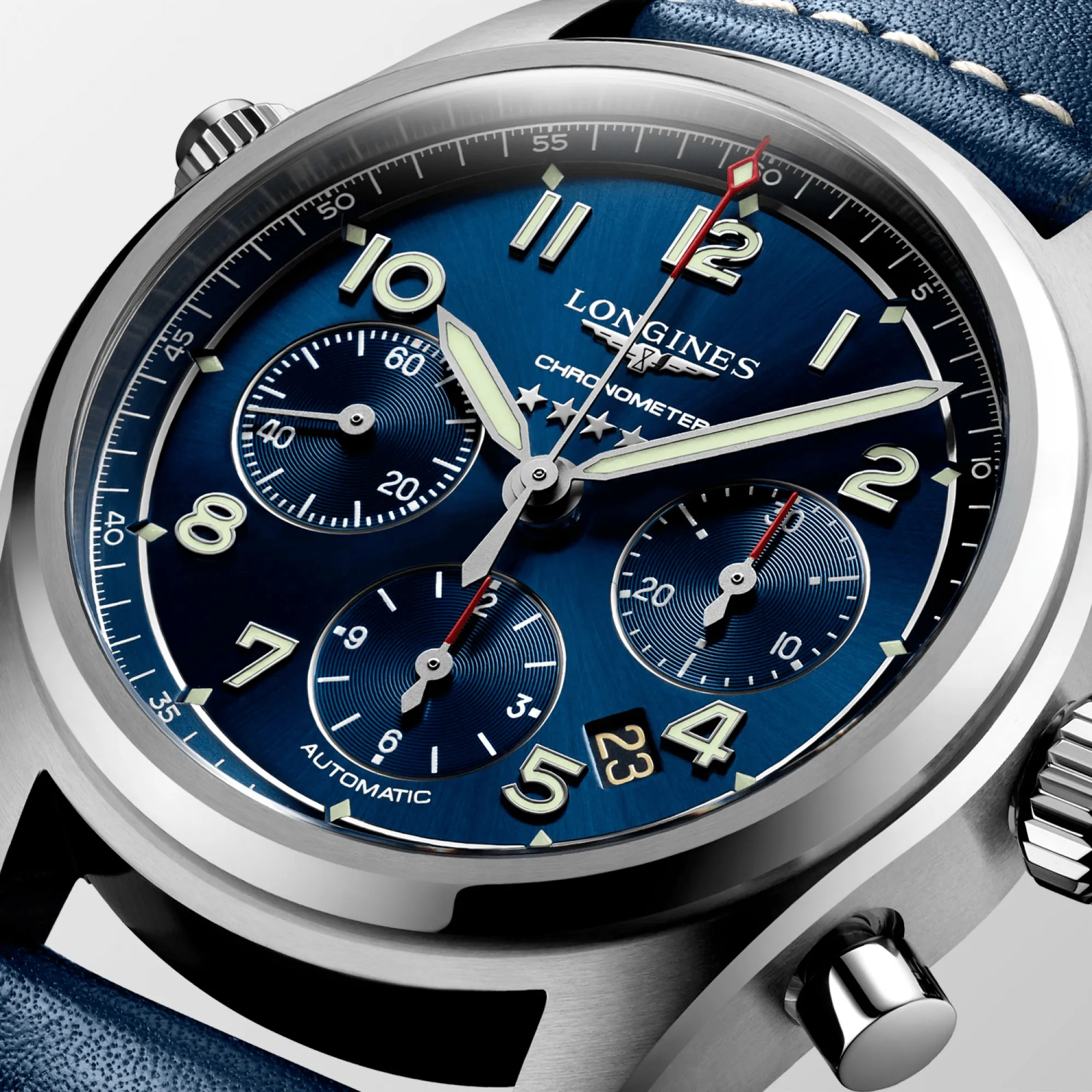 Longines Spirit 42mm Chronometer Blue Sunray Automatic Men's Watch L38204930