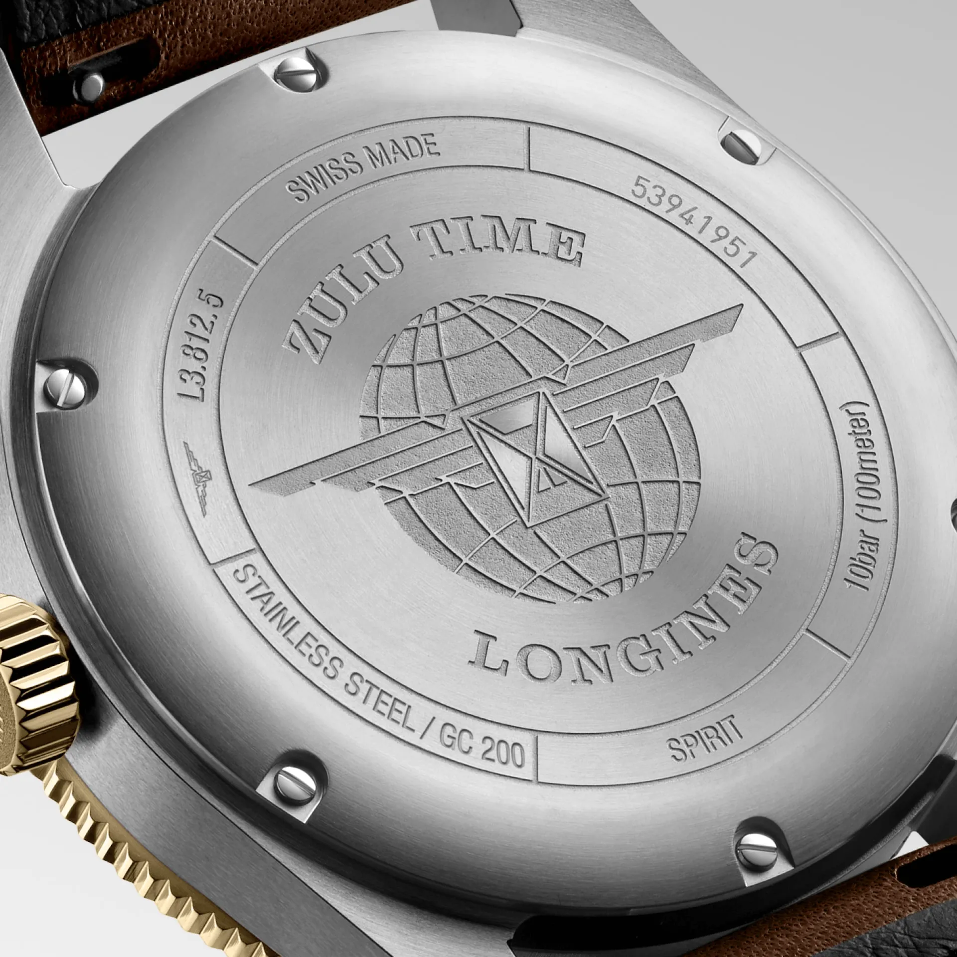 Longines Spirit Zulu Time 42mm Black Dial GMT 18K Men's Watch L38125532