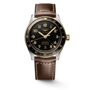 Longines Spirit Zulu Time 42mm Black Dial GMT 18K Men's Watch L38125532