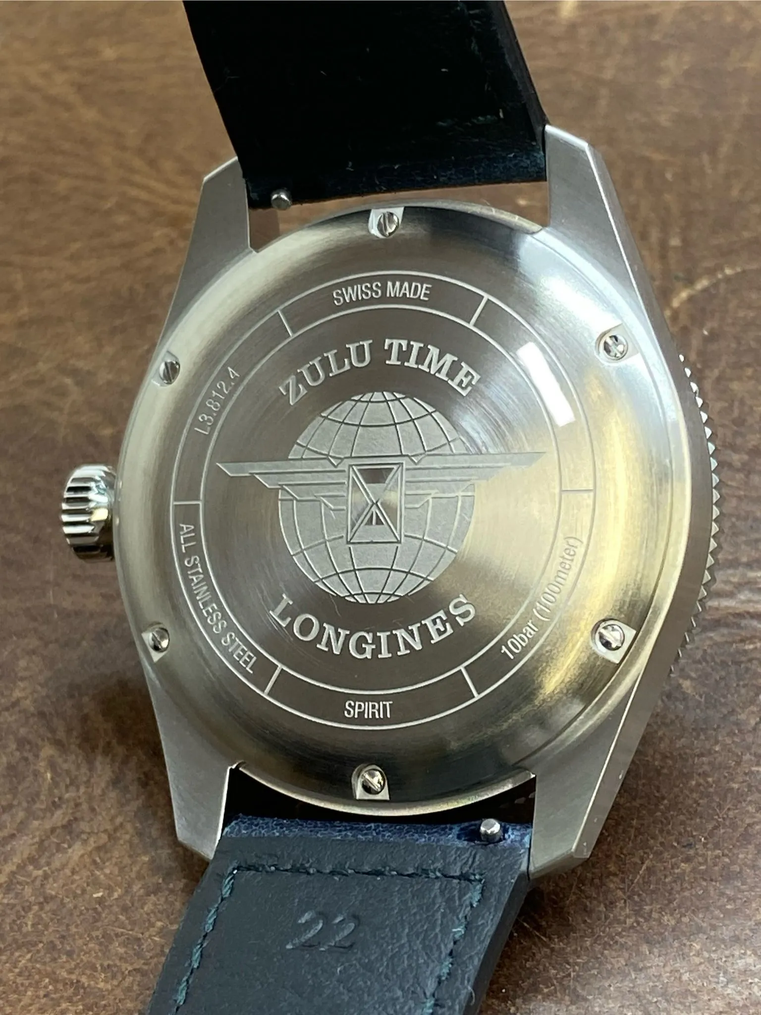 Longines Spirit Zulu Time 42mm L3.812.4.93.2  Blue Dial Automatic Men's Watch
