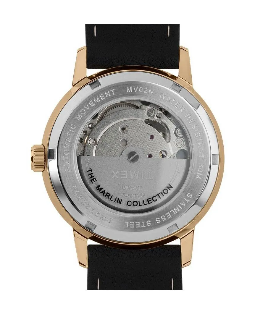 Marlin® Automatic 40mm Leather Strap Watch