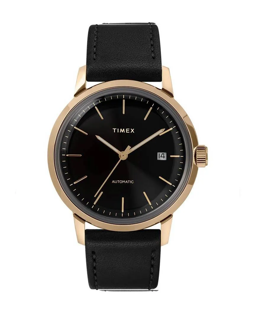 Marlin® Automatic 40mm Leather Strap Watch