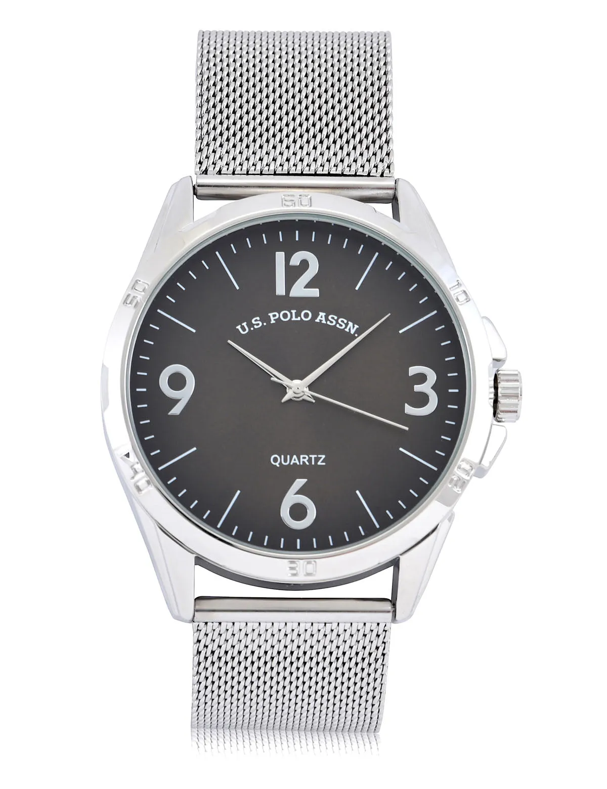 MENS SILVER MESH STRAP WATCH
