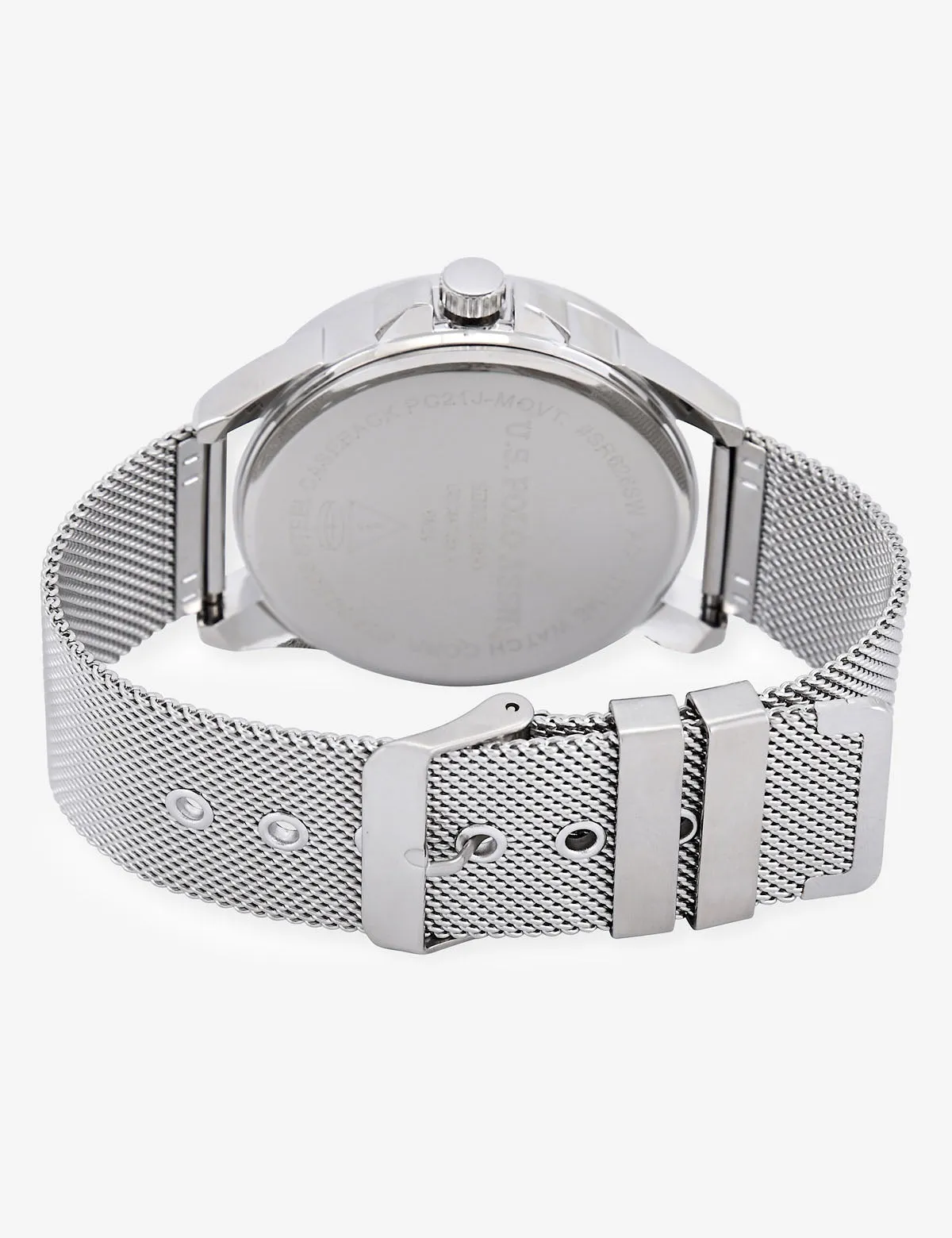 MENS SILVER MESH STRAP WATCH