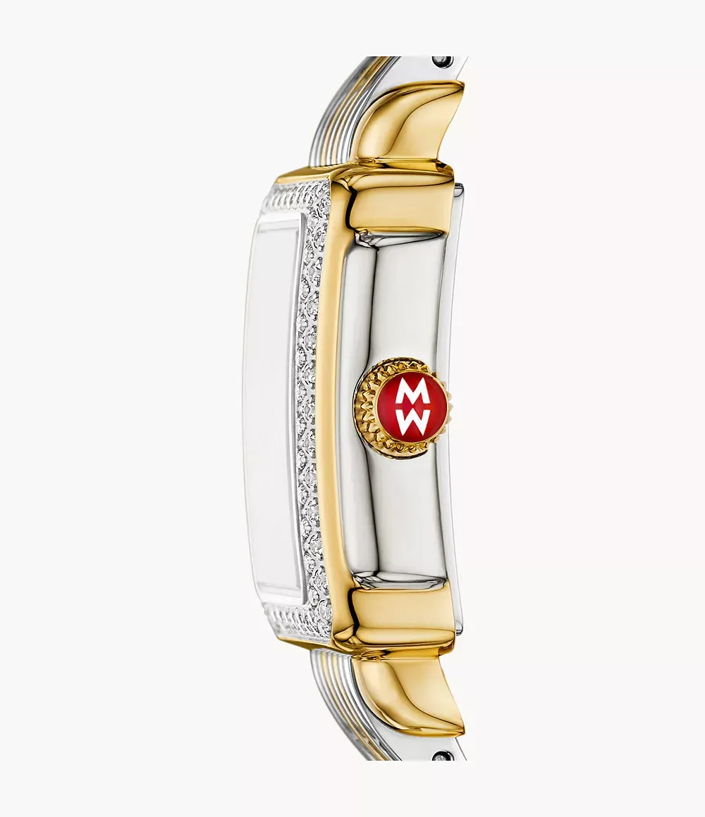 Michele Deco Madison Mini Diamond Two-Tone 24mm 18K Women's Watch MWW06D000172