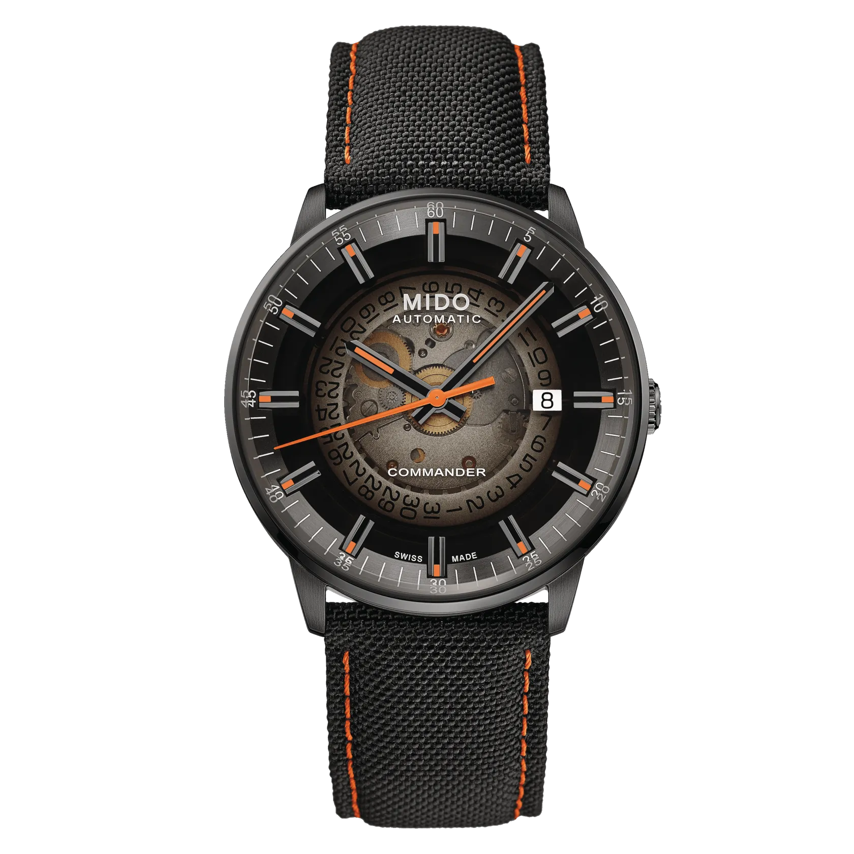 Mido Commander Gradient Black PVD Skeleton Dial Men's Watch M0214073741100