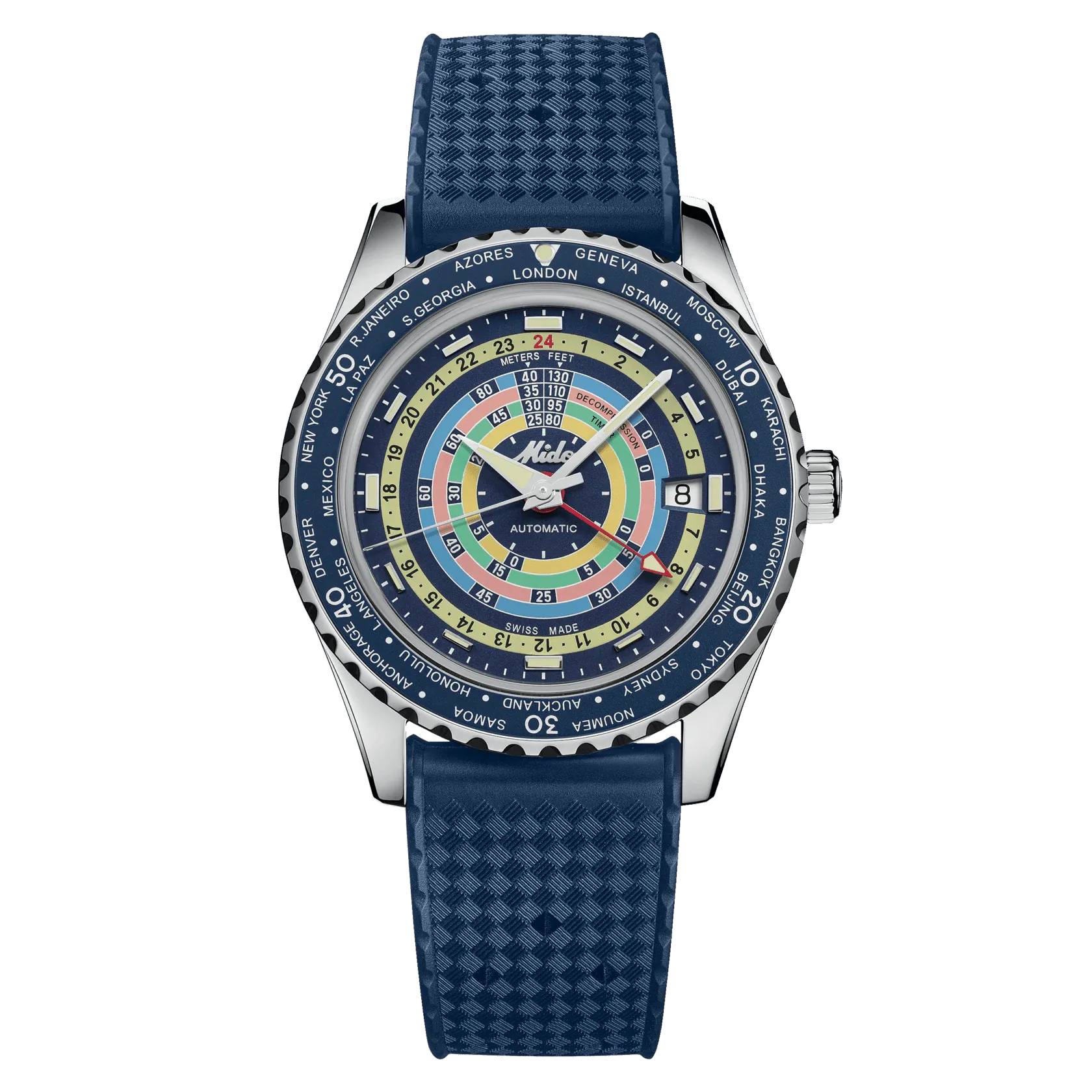 Mido Ocean Star Decompression Worldtimer Blue Men's Watch M0268291704100