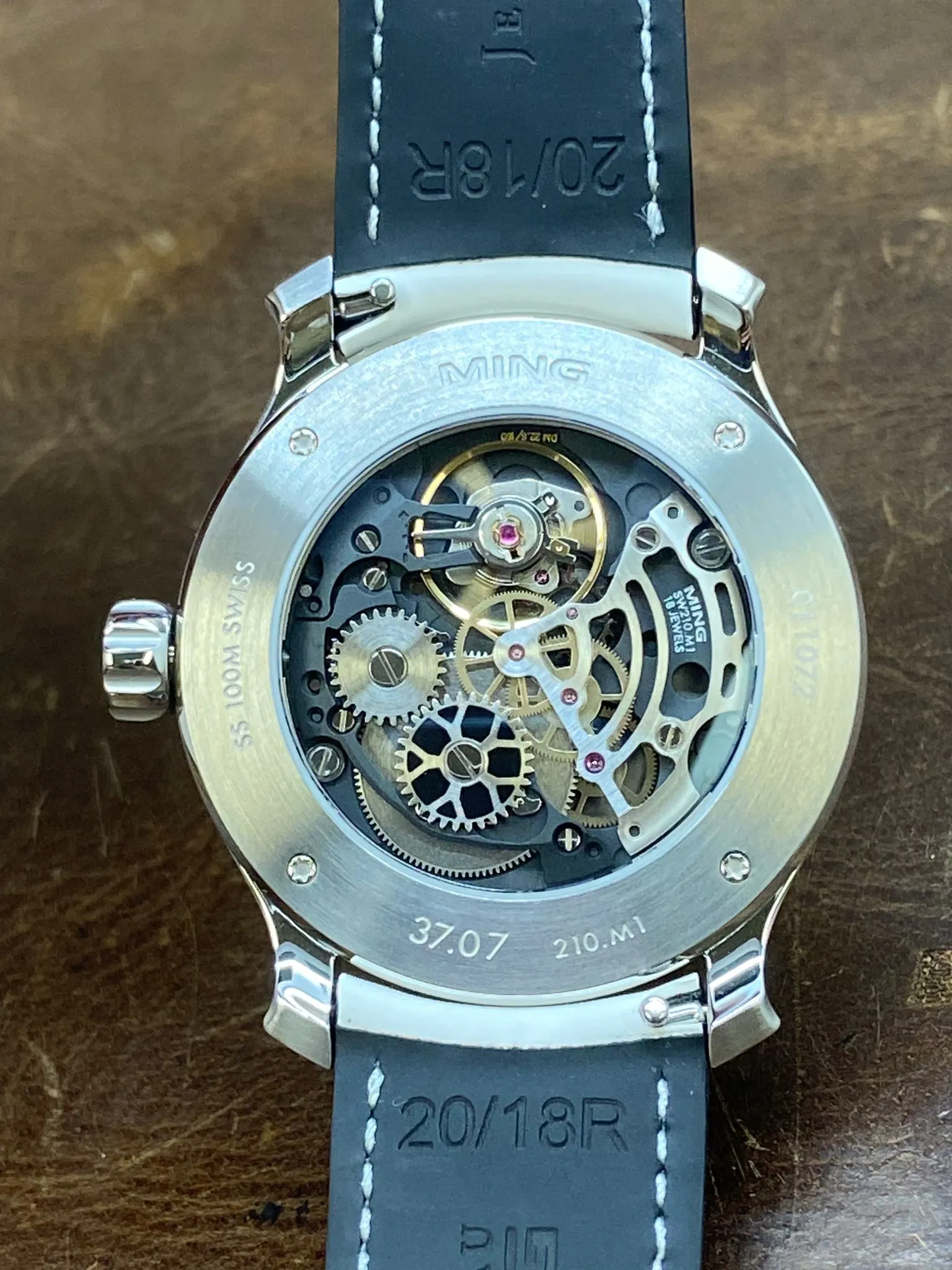 Ming Mosaic 5th anniversary 37.07 Black Louminous Dial Manual-wind Watch