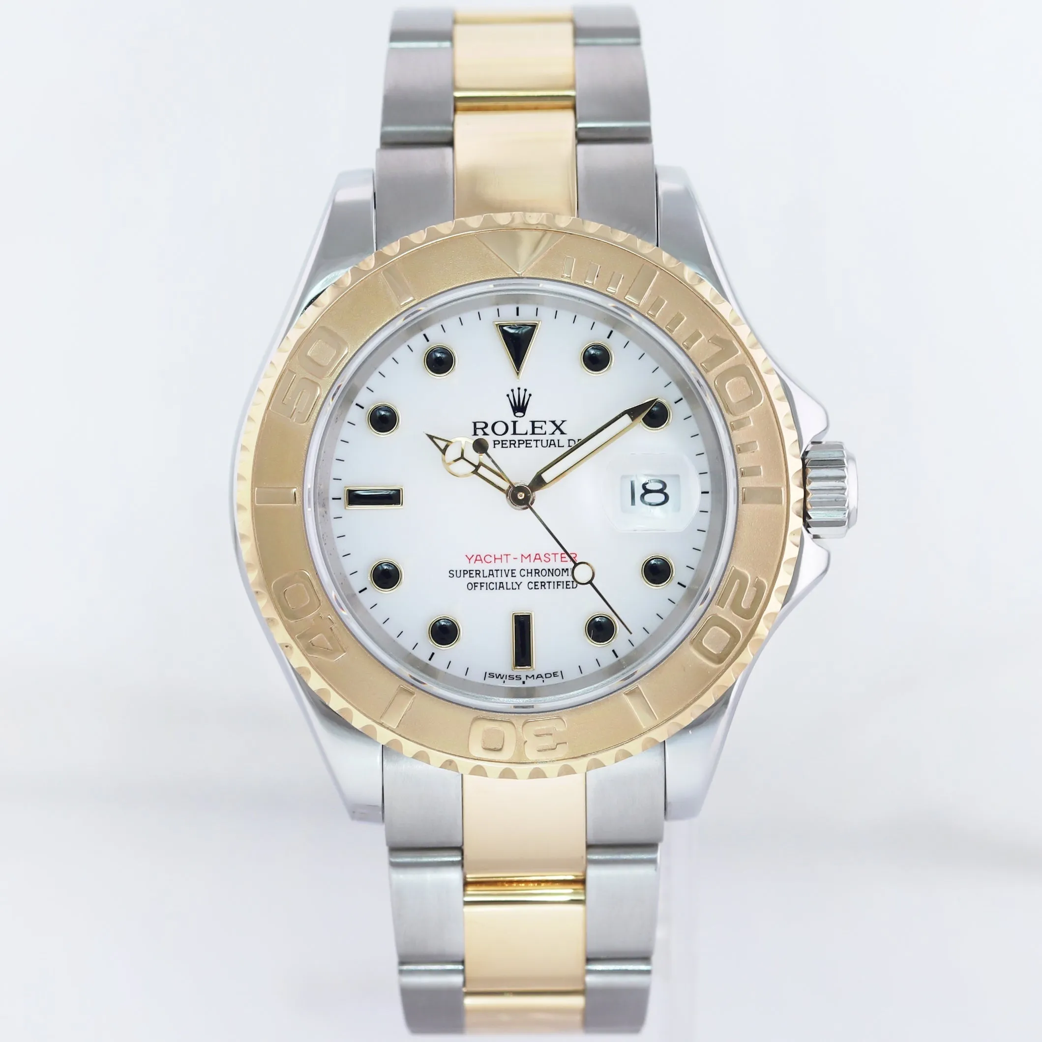 MINT 2005 Rolex 16623 Two Tone Yellow Gold Steel Yachtmaster Champagne Watch Box