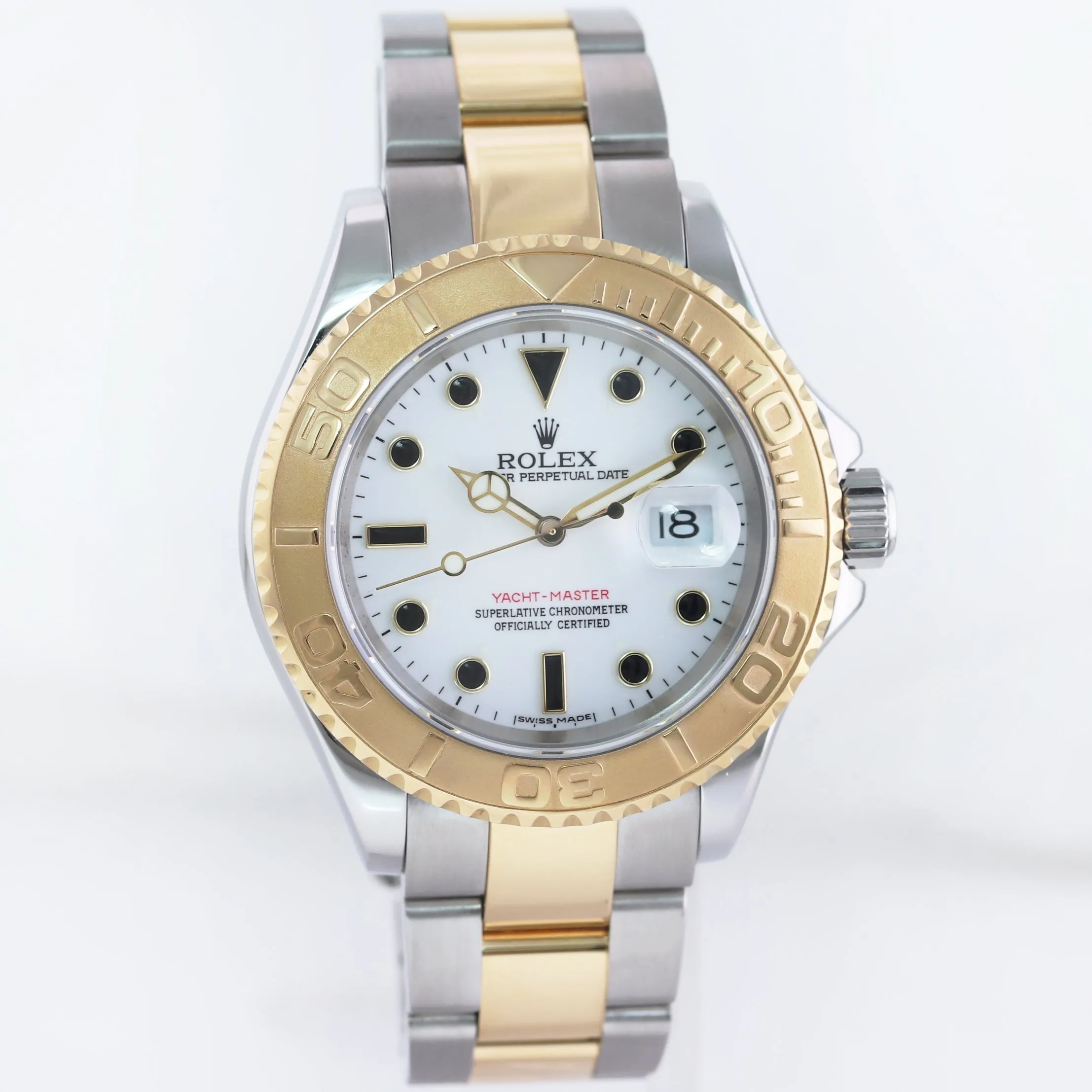 MINT 2005 Rolex 16623 Two Tone Yellow Gold Steel Yachtmaster Champagne Watch Box