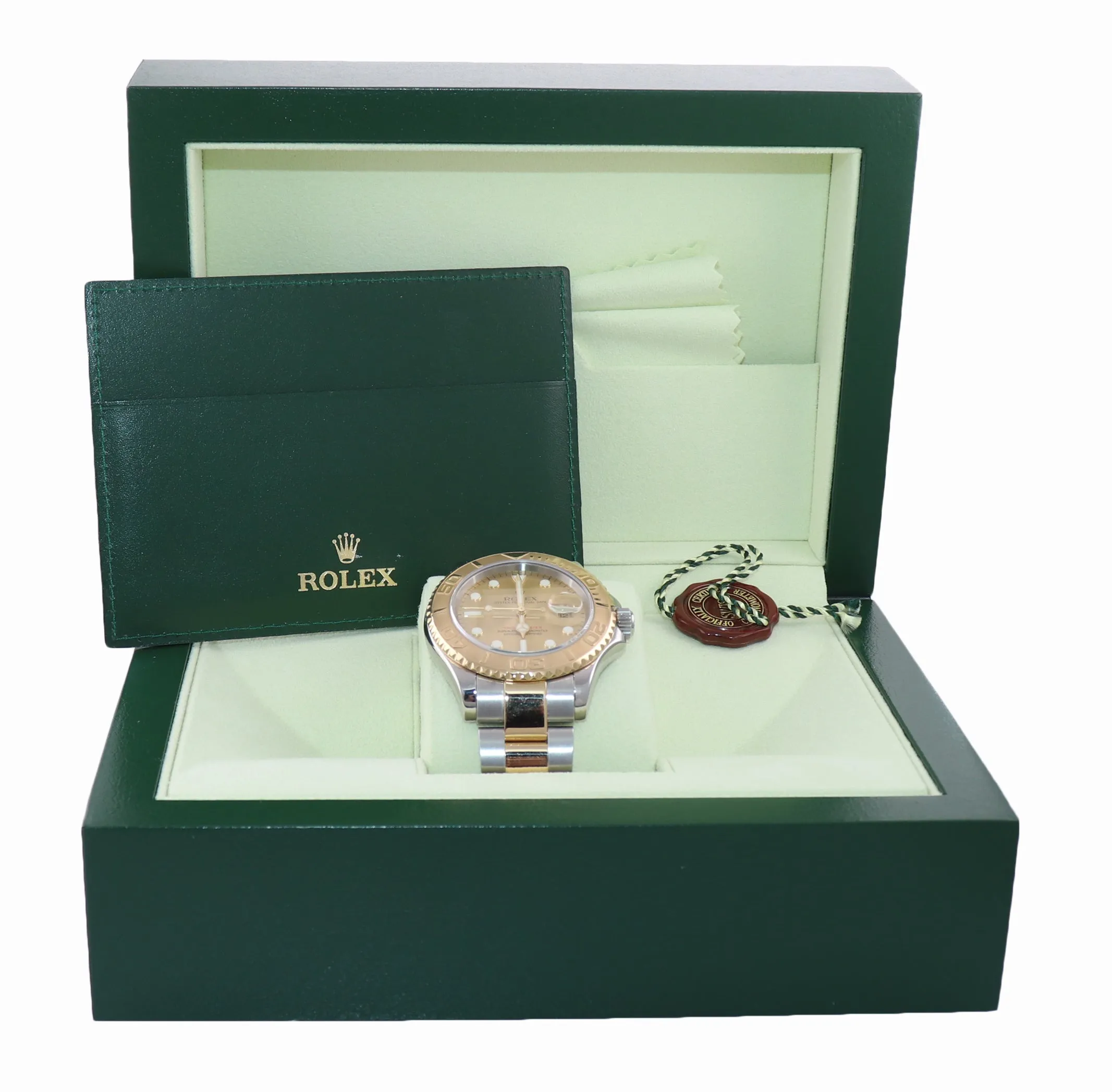 MINT 2007 Rolex Yacht-Master 18k Gold Two Tone Champagne Dial 16623 Watch Box