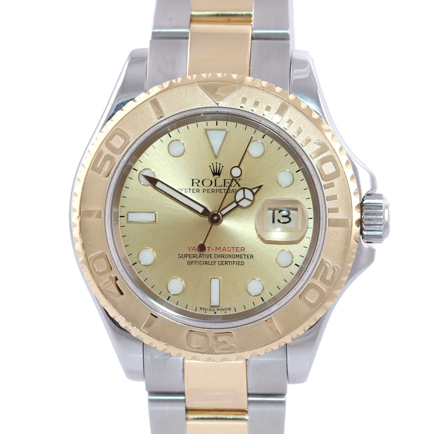 MINT 2007 Rolex Yacht-Master 18k Gold Two Tone Champagne Dial 16623 Watch Box