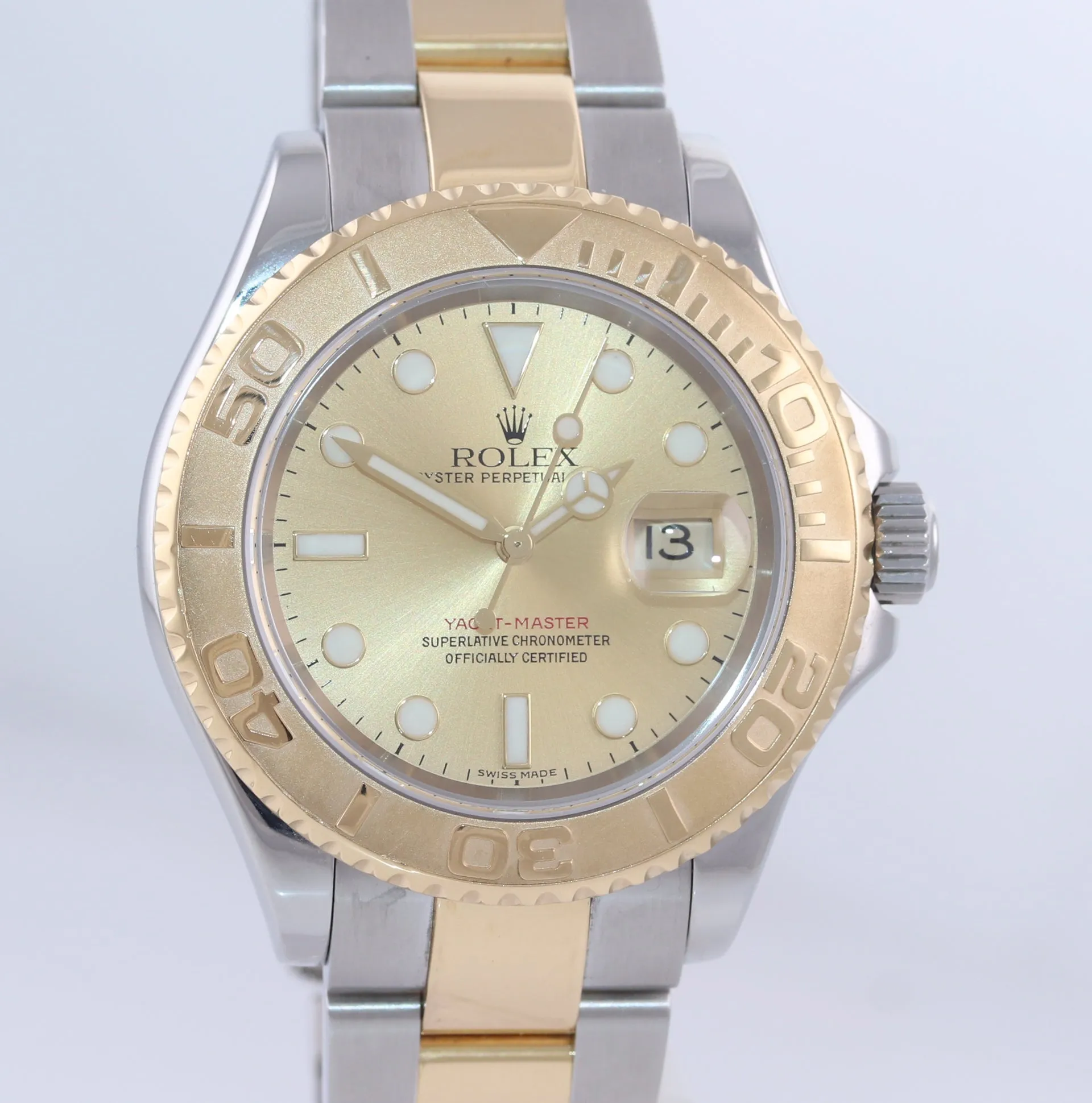 MINT 2007 Rolex Yacht-Master 18k Gold Two Tone Champagne Dial 16623 Watch Box