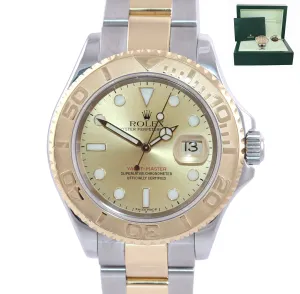 MINT 2007 Rolex Yacht-Master 18k Gold Two Tone Champagne Dial 16623 Watch Box