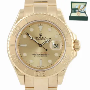 MINT 2008 WARRANTY CARD Rolex Yacht-Master 16628 Champagne Gold 40mm Watch Box