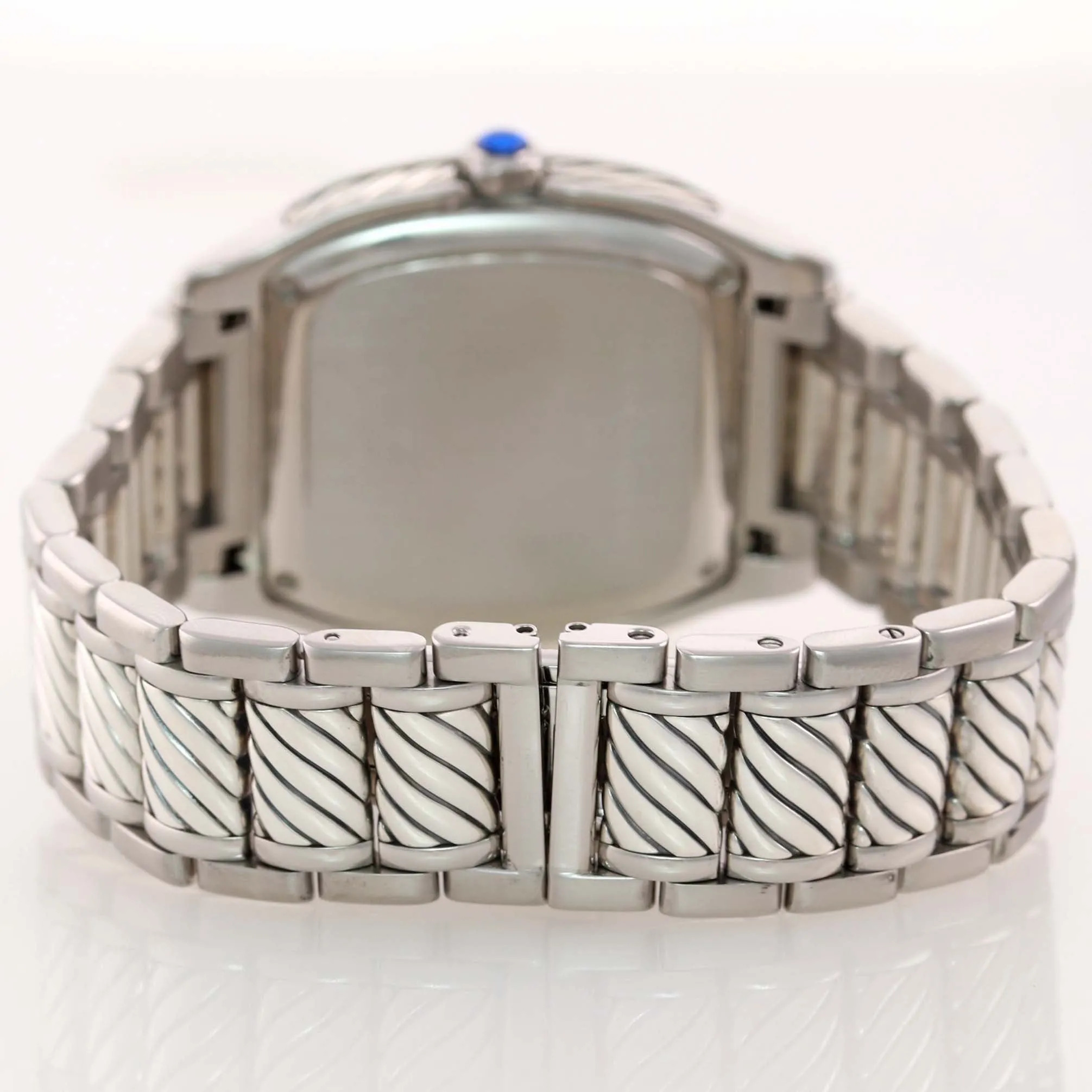 MINT David Yurman Steel Thoroughbred Blue Automatic Date 35mm Watch T301-LST