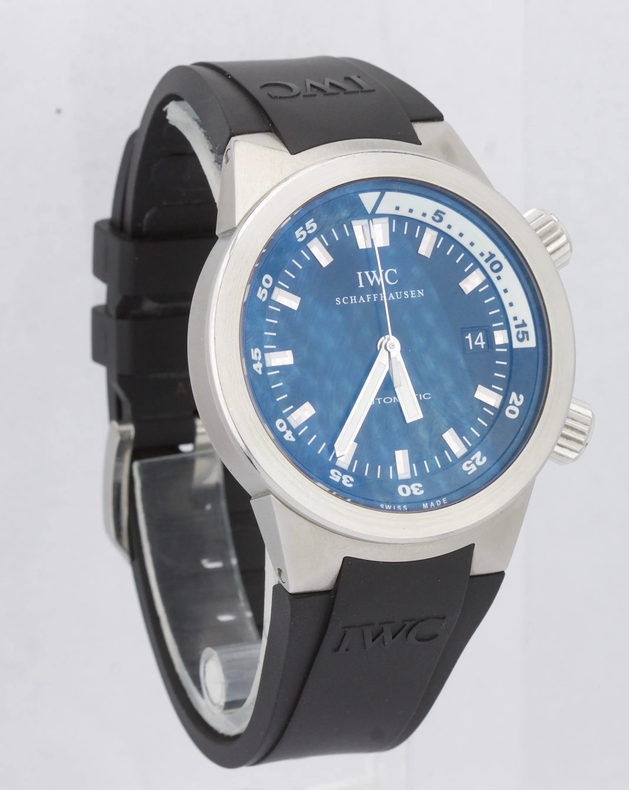 MINT IWC Aquatimer Automatic Black 42mm 3548 IW354807 3548-07 Steel Watch