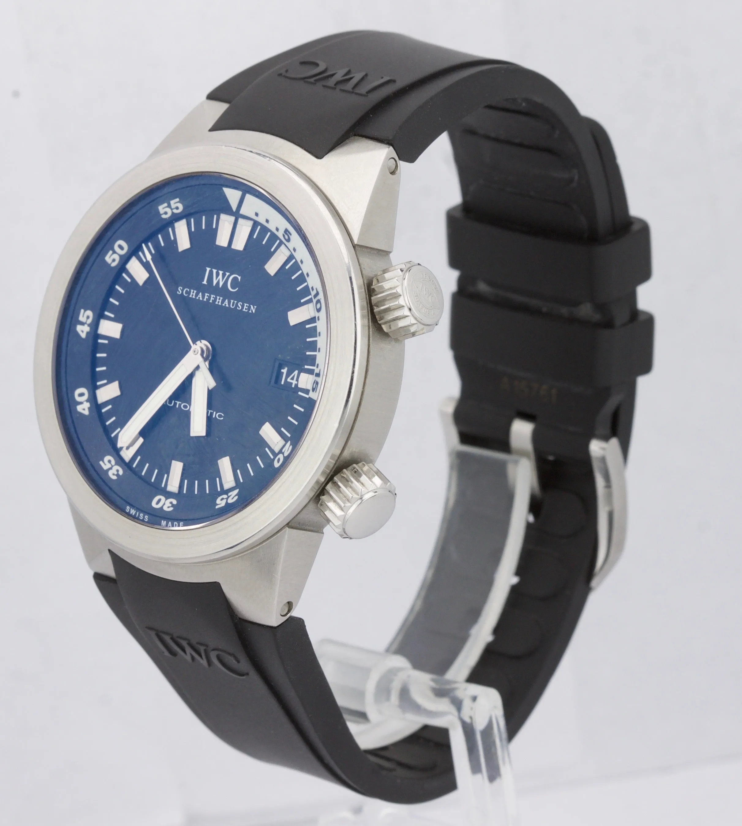 MINT IWC Aquatimer Automatic Black 42mm 3548 IW354807 3548-07 Steel Watch