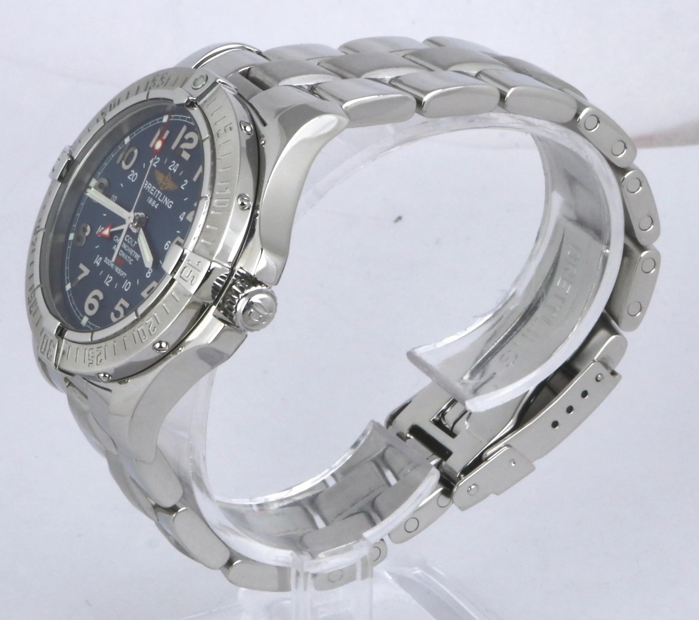 MINT Men's Breitling Colt GMT Stainless Steel Blue 40mm Dial Automatic A32350