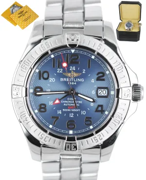 MINT Men's Breitling Colt GMT Stainless Steel Blue 40mm Dial Automatic A32350