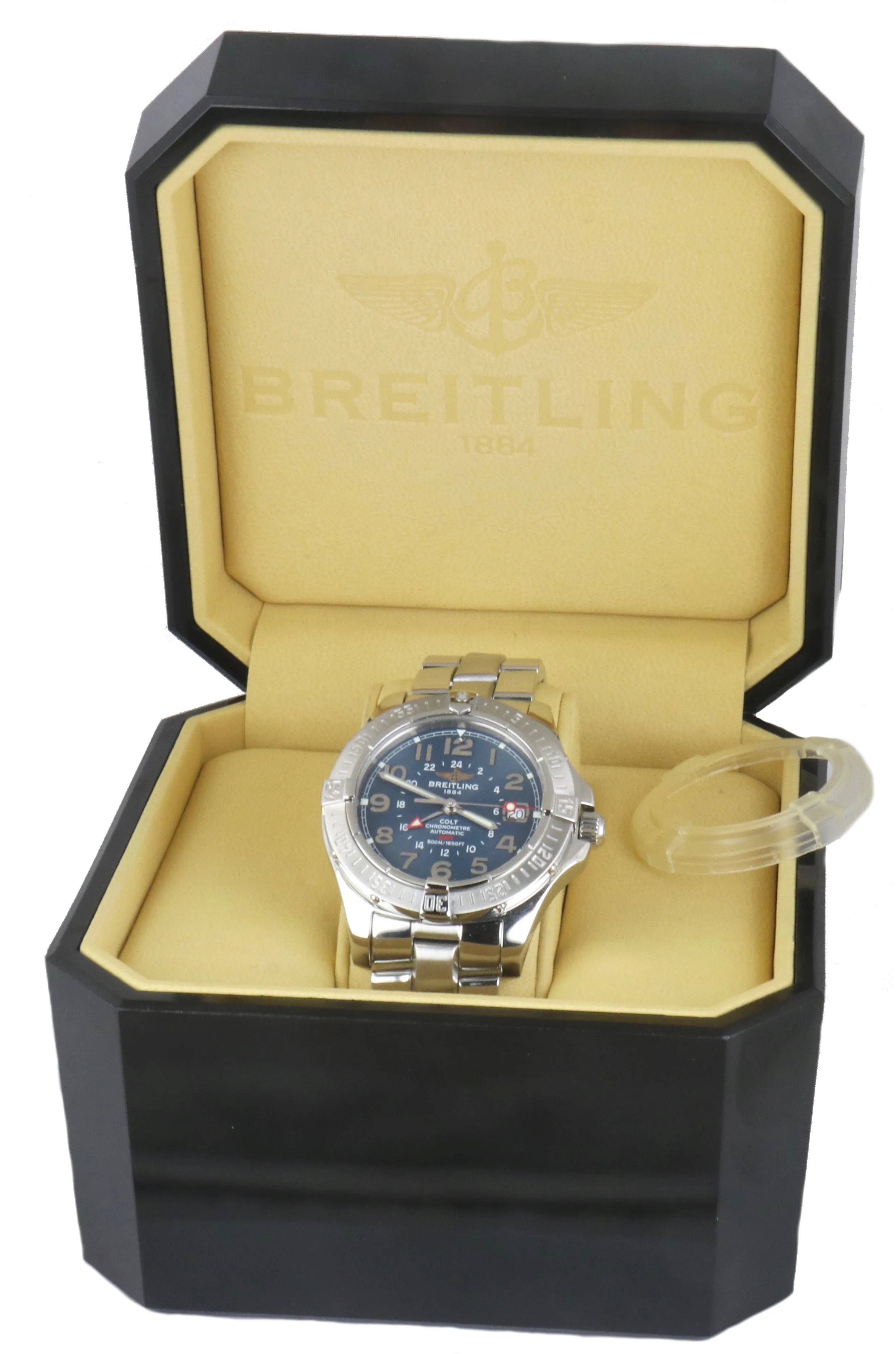 MINT Men's Breitling Colt GMT Stainless Steel Blue 40mm Dial Automatic A32350