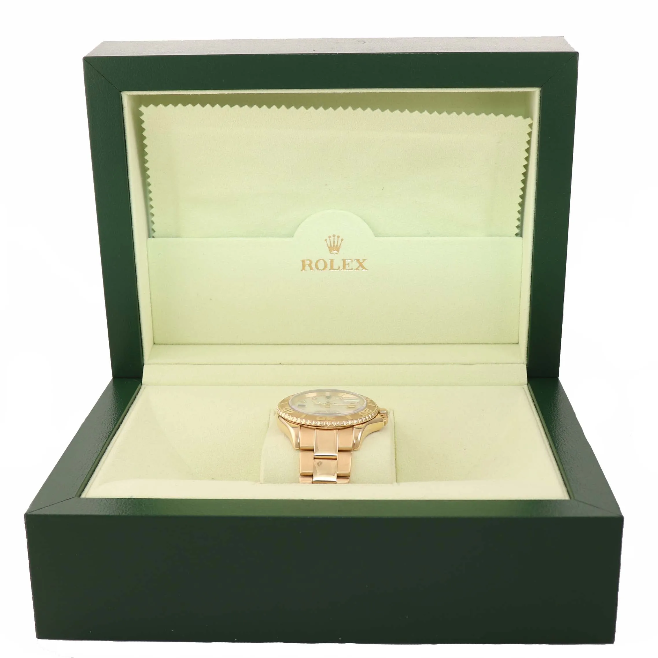 MINT MOP DIAMOND Dial Rolex Yacht-Master 18k Yellow Gold 16628 40mm Watch & Box