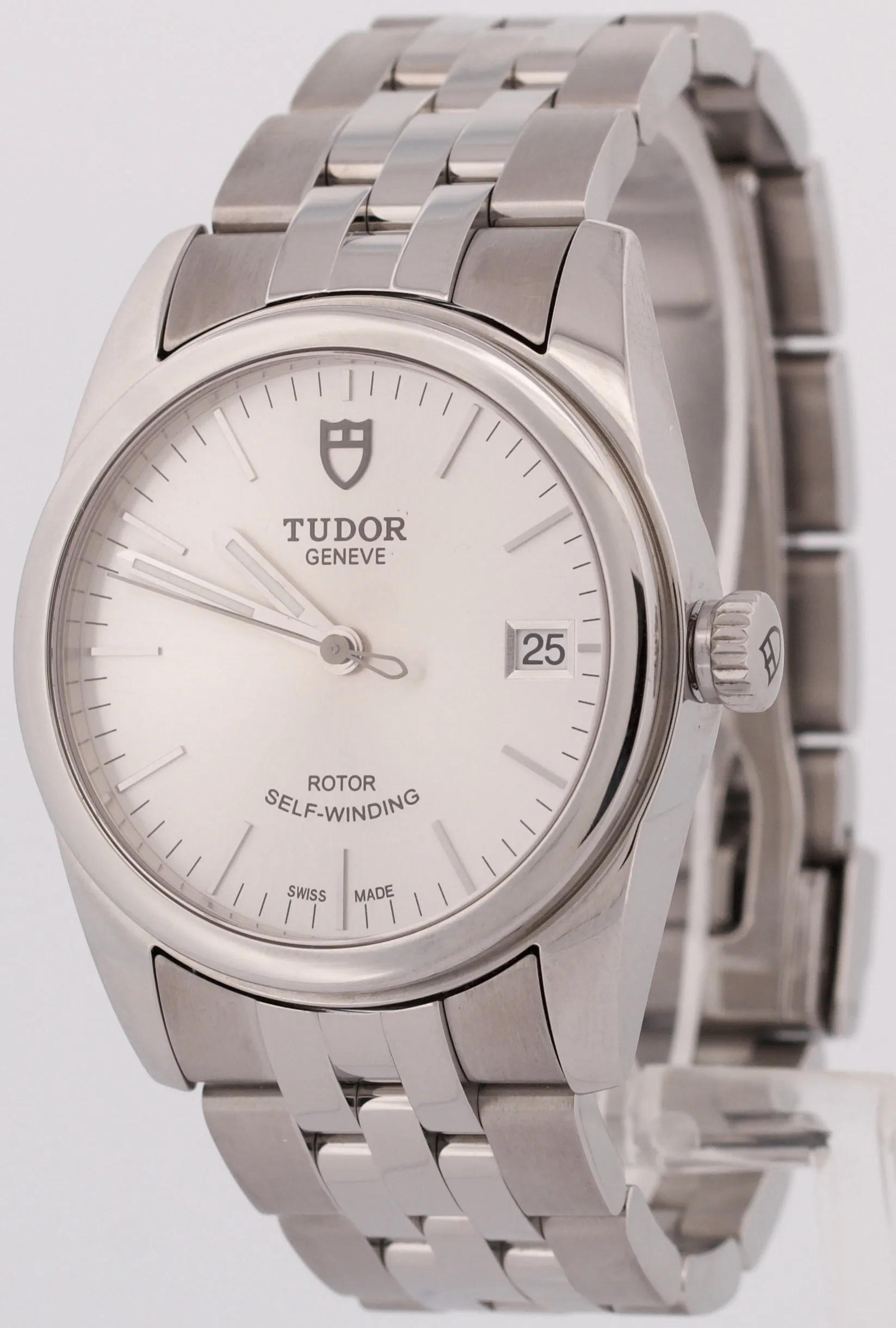 MINT PAPERS Tudor Glamour Date 36mm SILVER Stainless Steel 55000 Watch BOX