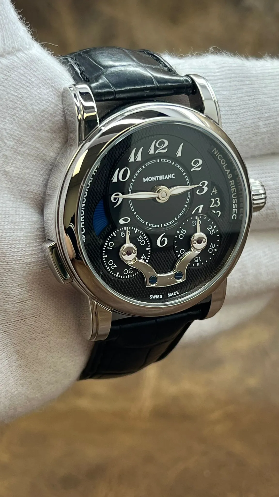 Montblanc Nicolas Rieussec Chronograph 106488 Black Dial Automatic Men's Watch